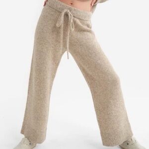 Mate the Label Alpaca Sweater Pants Oat Size L Cozy Knit